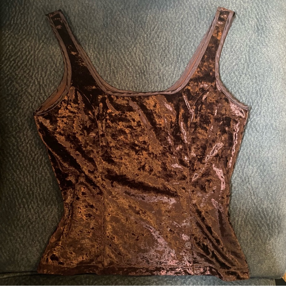victoria’s secret brown velour tank top